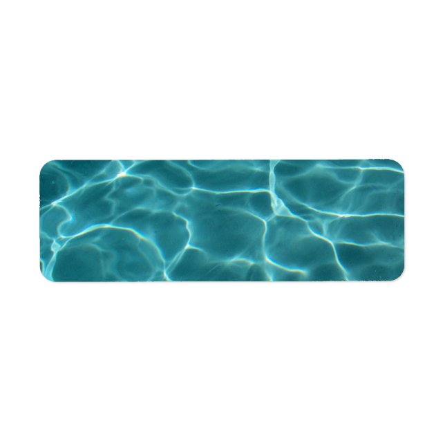 Étiquette Piscine Vert Aqua Photo Vierge (Devant)