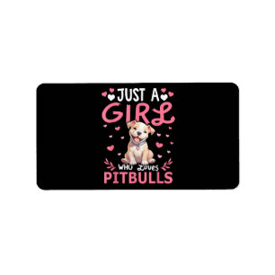 Étiquette Pitbull Chien Filles Femmes Juste Une Fille Qui Ai