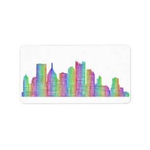 Étiquette Pittsburgh city skyline
