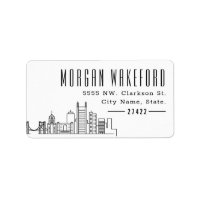 Pittsburgh, Pennsylvanie Moderne Déco Skyline Larg