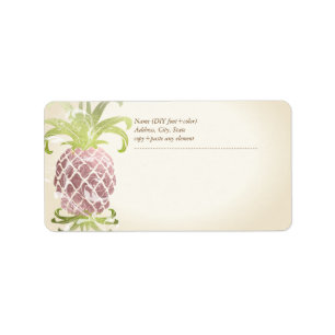 Étiquette PixDezines Ananas/Faux Rose Gold