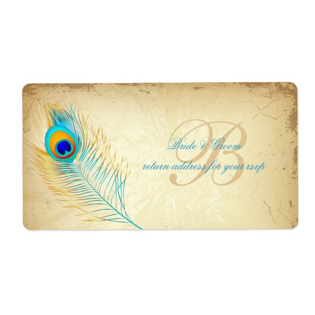 Étiquette PixDezines couleur paon/do-it-yourself arrière - p (Devant)