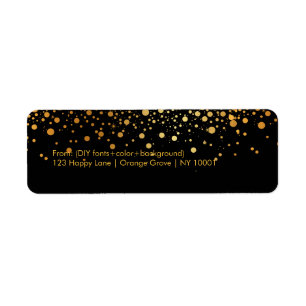 Étiquette PixDezines ébloui d'or/fond DIY