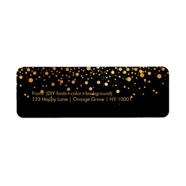 Étiquette PixDezines ébloui par or/DIYbackground (Devant)