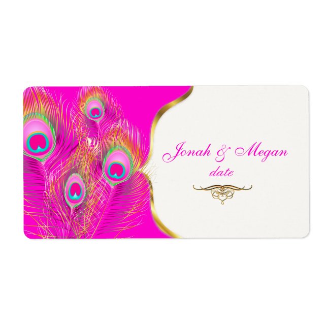 Étiquette PixDezines Felina, Pizzazz Peacock (Devant)