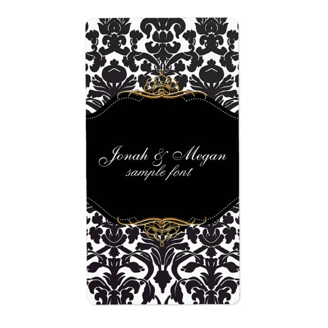 Étiquette PixDezines Flora Damask/do-it-yourself couleur/bla (Devant)