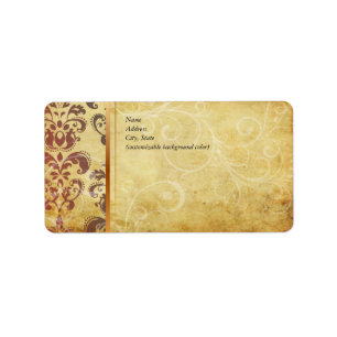 Étiquette PixDezines lys damask vintage
