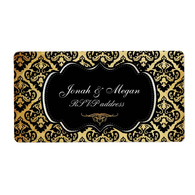 Étiquette PixDezines olivia damask/do-it-yourself couleur ar (Devant)