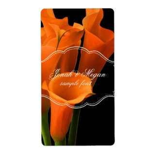Étiquette PixDezines orange calla lily/do-it-yourself couleu