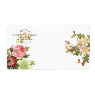 Étiquette PixDezines Redoute Roses Vintages/Gold Crown