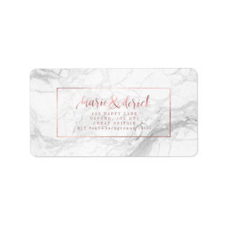 Étiquette PixDezines Rose Gold+Marbre+do-it-yourself Arrière