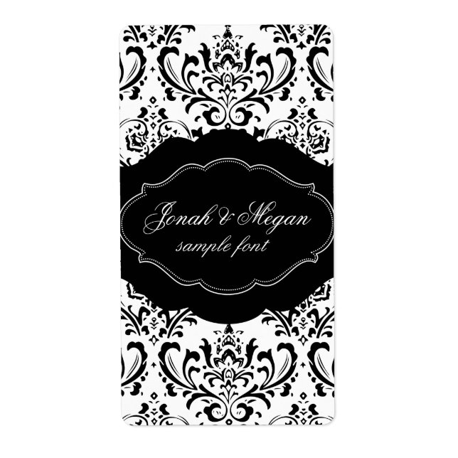 Étiquette PixDezines Rossi Damask/do-it-yourself couleur arr (Devant)