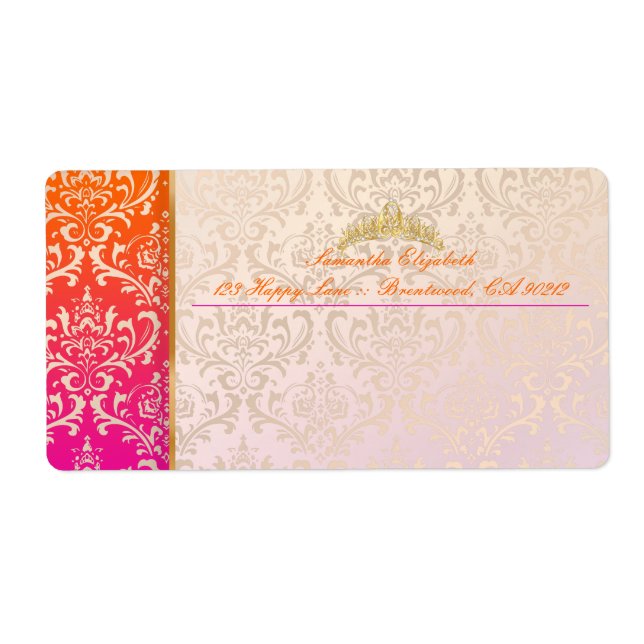 Étiquette PixDezines rossi damask+tiara (Devant)