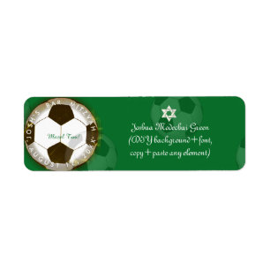 Étiquette ✡ PixDezines Soccer Bar Mitzvah
