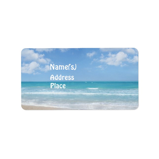 Étiquette Plage (Devant)