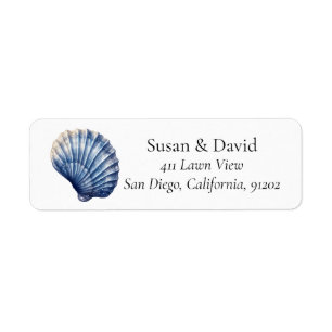 Étiquette Plage côtière de Seashell Custom