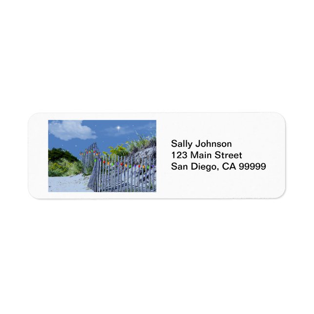 Étiquette Plage et dunes (Devant)