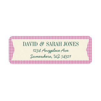 Étiquette Plaid En vichy Vérifier Motif Fabric Crafts Étique