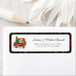 Étiquette Plaid Red Truck Family Christmas Adresse de retour<br><div class="desc">Élevez votre correspondance de Noël avec nos étiquettes d'adresse de retour personnalisées, conçues pour ajouter une touche de sophistication à chaque enveloppe et colis que vous envoyez. Ces étiquettes personnalisés affichent votre nom et votre adresse dans une police de caractères nette et facile à lire, assurant que vos envois font...</div>