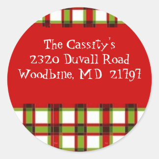 Étiquette plaid Xmas - Customisé