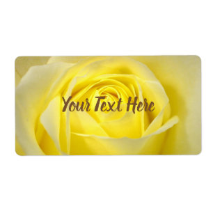 Étiquette Plan rapproché de rose jaune