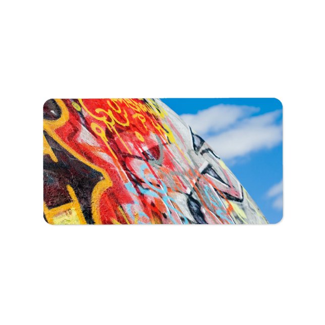 Étiquette planète graffiti (Devant)