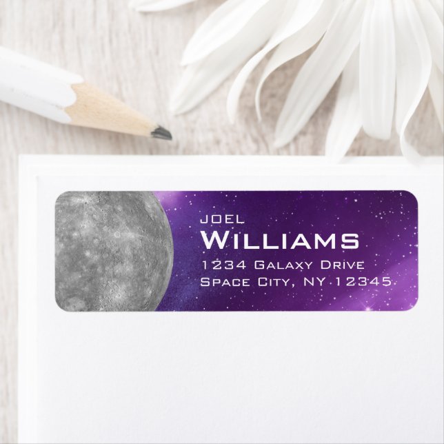 Étiquette Planète Mercury Solaire Système Espace Adresse de  (En situation)