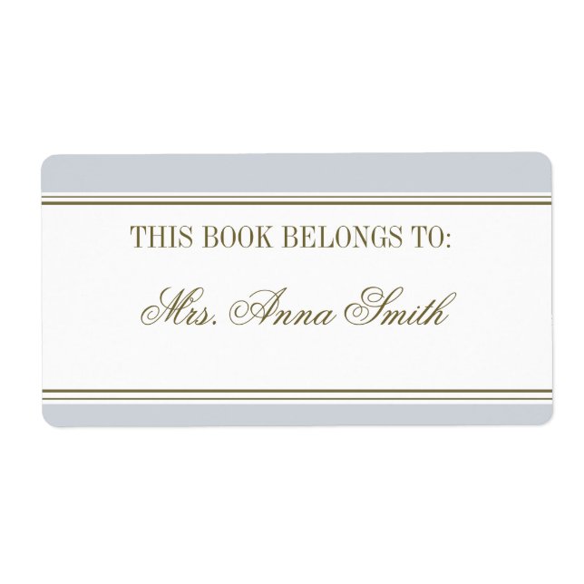 Étiquette Plaque Bleue Française Simple (Devant)