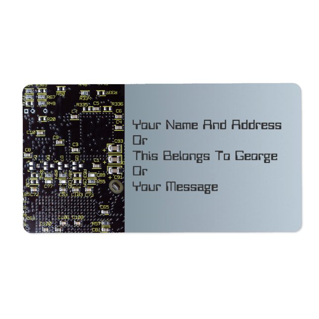 Étiquette Plaque-cadeau de nom de carte de circuit intégrée (Devant)