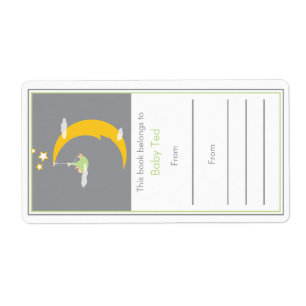 Étiquette Plaque d'accueil Green Moon and Stars