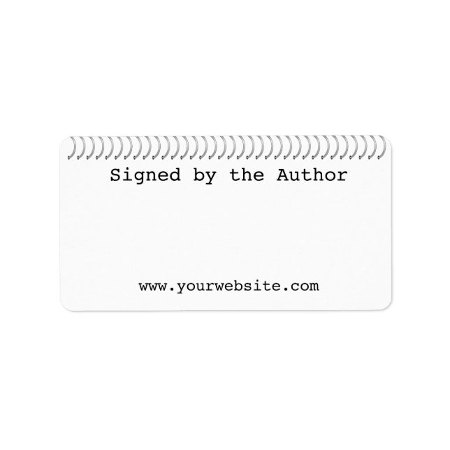 Étiquette Plaque de l'auteur signée par l'auteur Spiral (Devant)