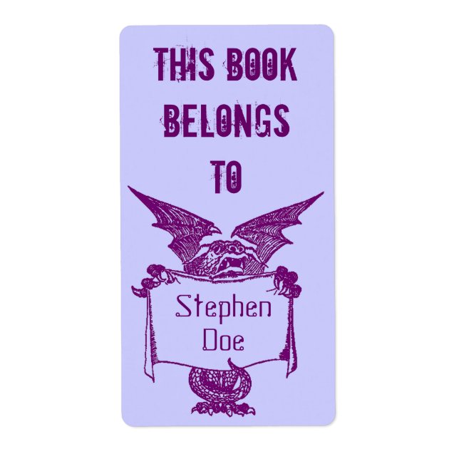 Étiquette Plaque de Livraison Dragon Contient Nom Balise Ce  (Devant)