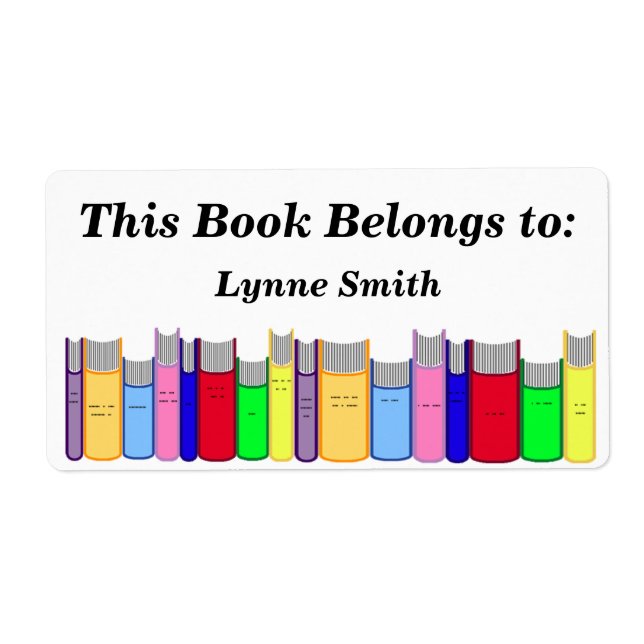 Étiquette Plaque de livre (Devant)