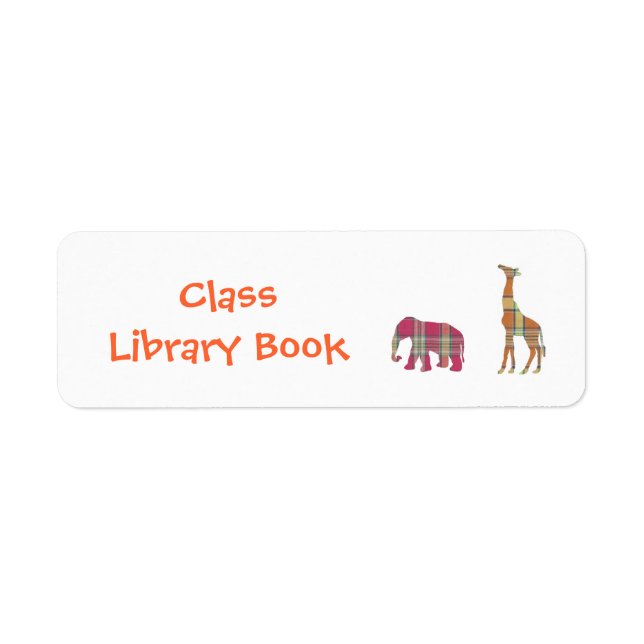 Étiquette Plaque de livres de bibliothèque de classes (Devant)