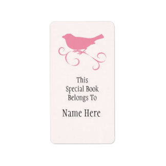 Étiquette Plaque de rangement rose