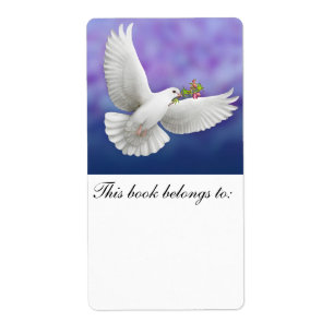 Étiquette Plaque de réservation Flying Peace Dove