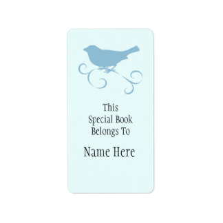 Étiquette Plaque d'enregistrement Blue Sparrow