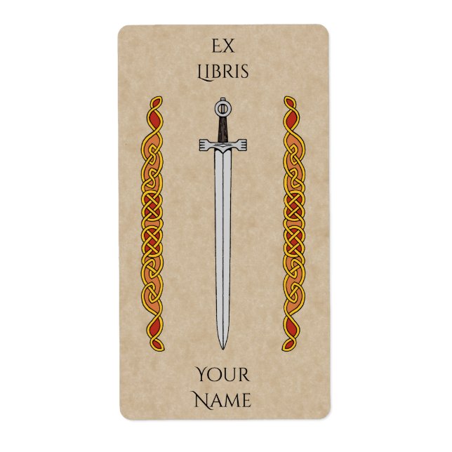 Étiquette Plaque d'épée et de nouage irlandais (Devant)