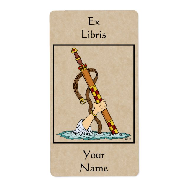 Étiquette Plaque Excalibur (Devant)