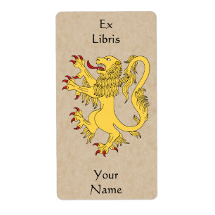 Étiquette Plaque Lion Rampant