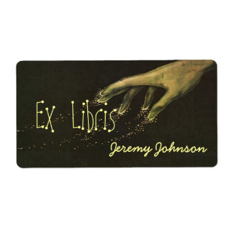 Étiquette Plaque Magie Magicien Ex Libris Nom du livre Étiqu