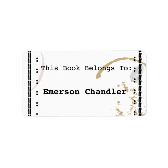 Étiquette Plaque modifiable de la machine à écrire Art (Devant)