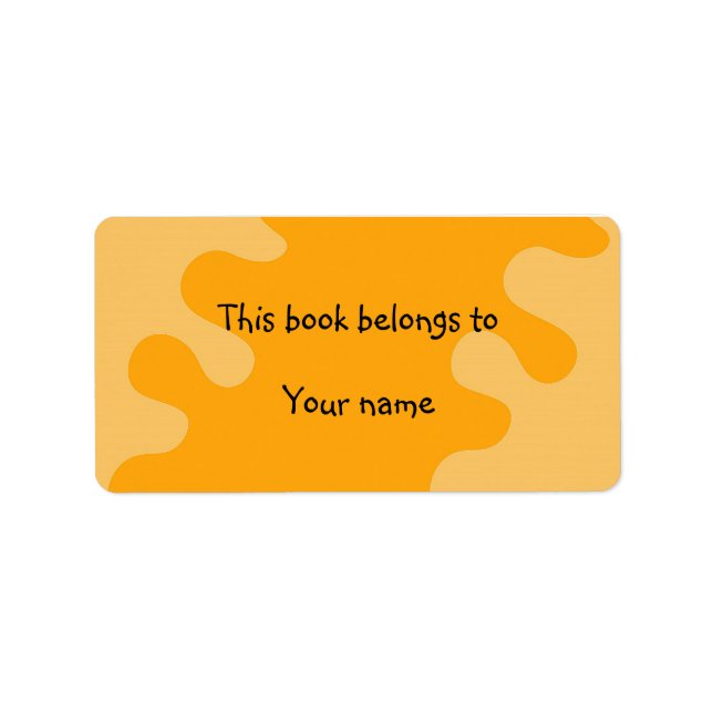 Étiquette Plaque orange Abstraite (Devant)
