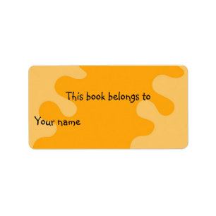 Étiquette Plaque orange Abstraite