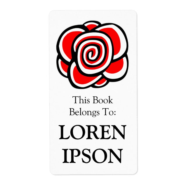 Étiquette Plaque rose (Devant)