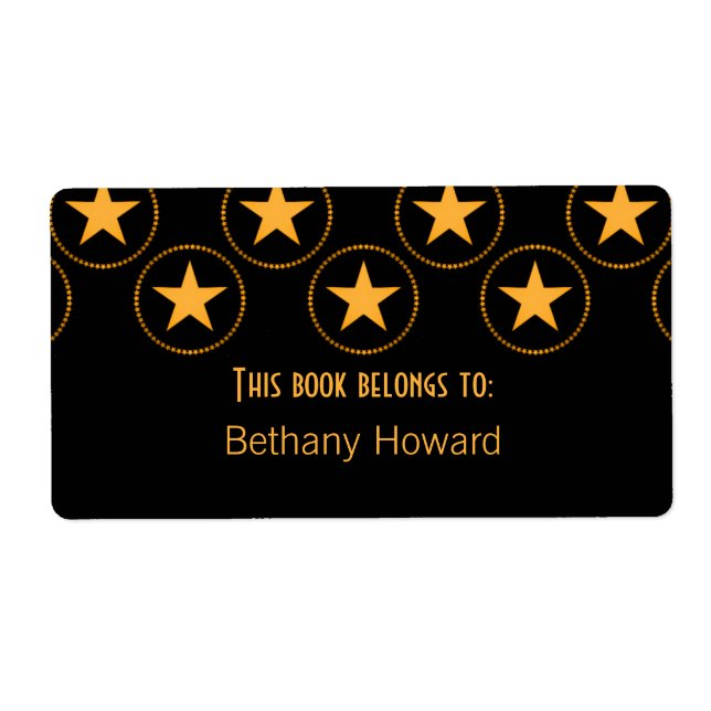 Étiquette Plaques de livres Classic Stars (Devant)