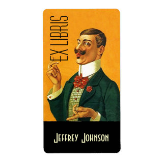 Étiquette Plaques de réservation Ex Libris Vntg Dapper habil