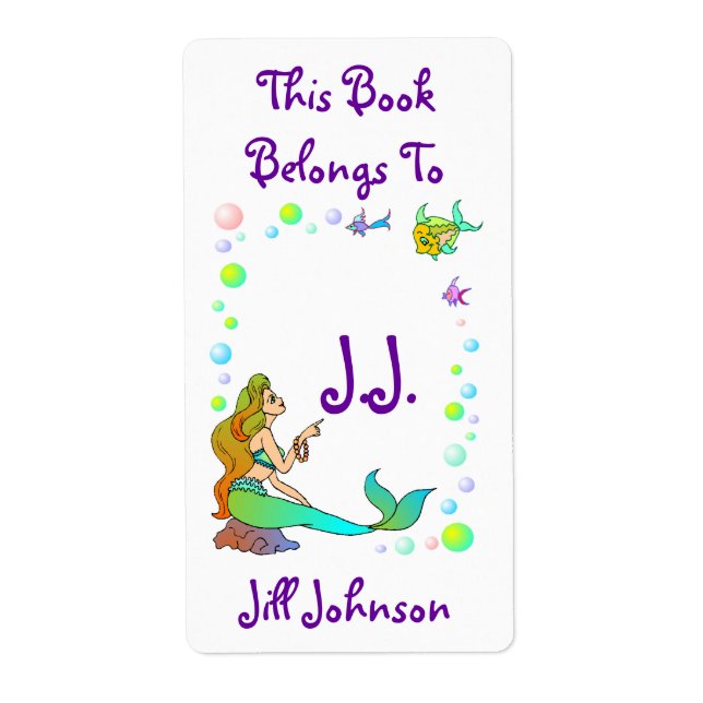 Étiquette Plaques de réservation Points de sirène de mer @ I (Devant)