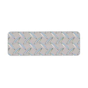 Étiquette Plat de diamant métallique