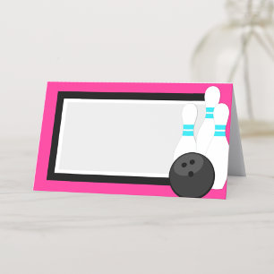 Étiquette pliant ou cartes de nom Neon Pink Bowlin